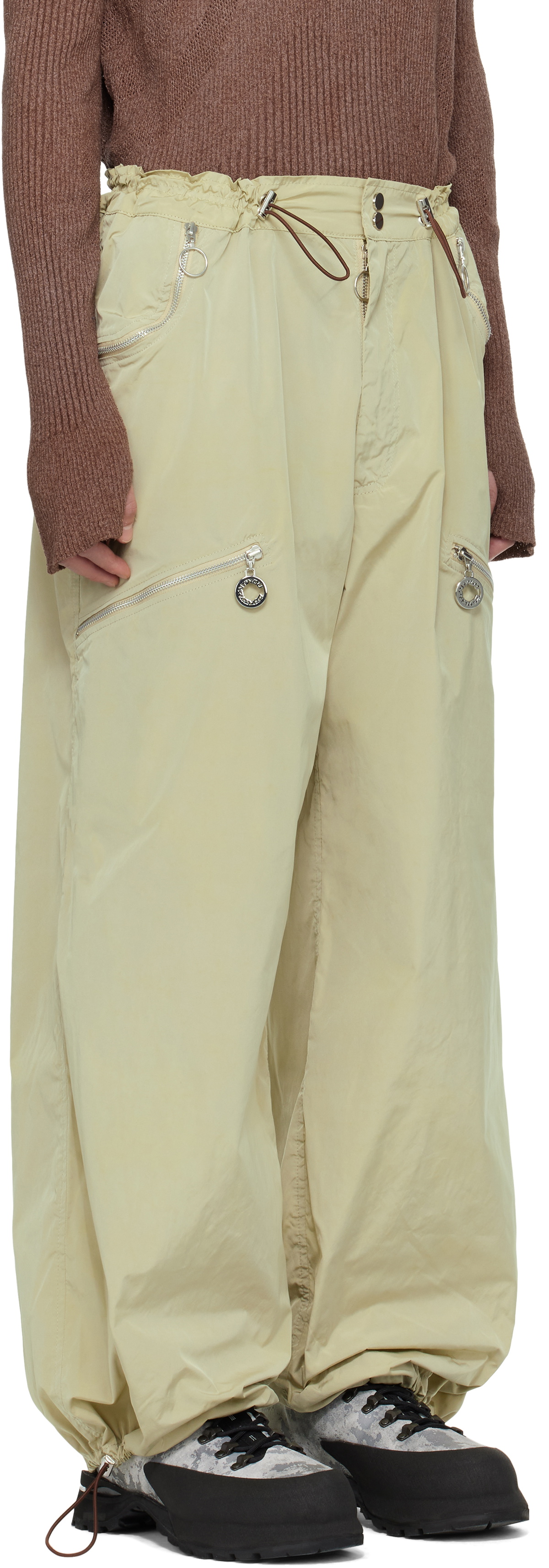 Charlie Constantinou Khaki Nylon Essential Cargo Pants
