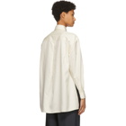 Victoria Beckham Off-White Silk Pocket Shirt