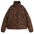 KASSL Editions Women's x Tretorn Hybrid Shelter Short Padded Jacket in Coffee Brown