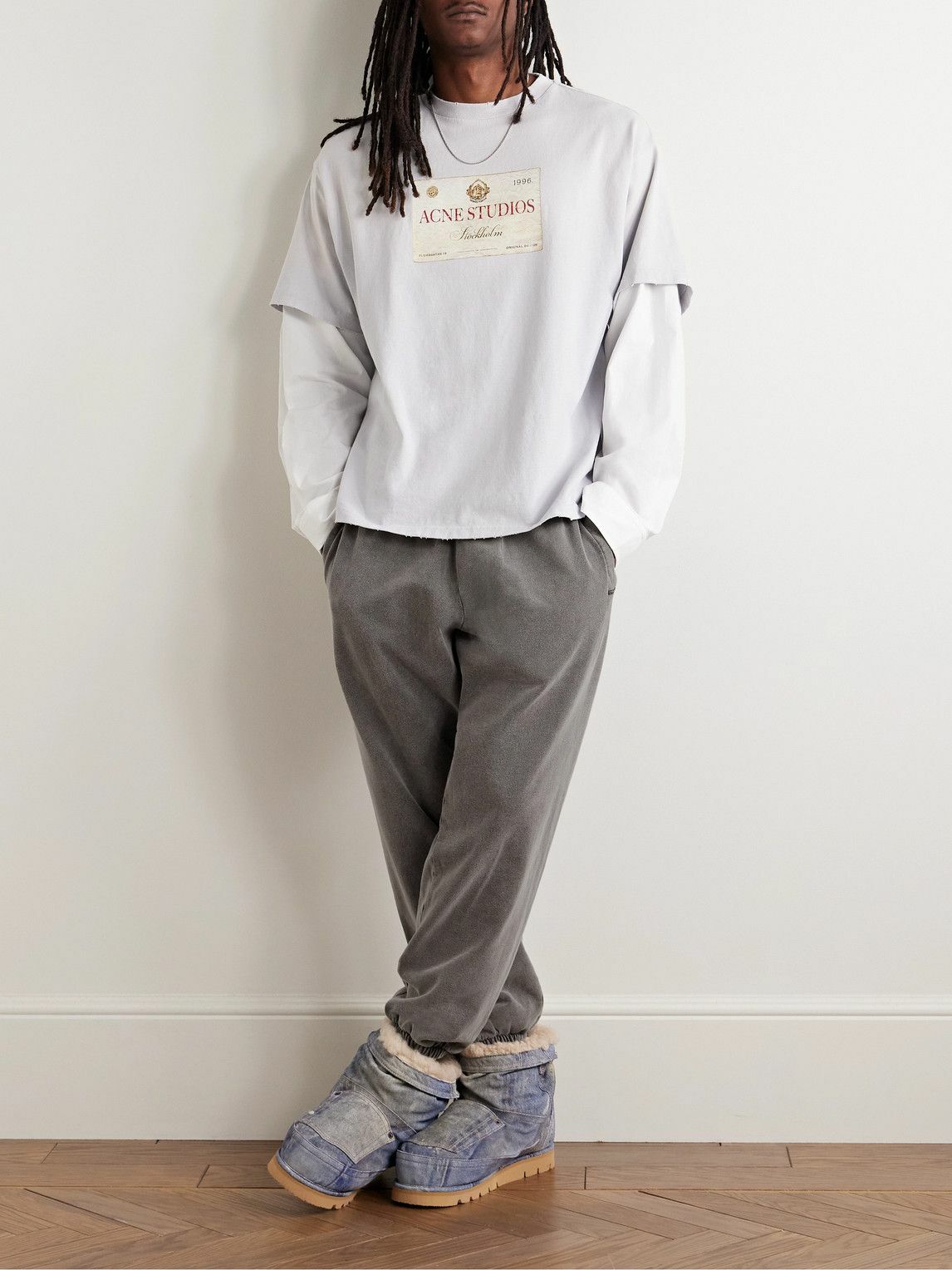 Acne Studios 23FW シアー タートル XSサイズ Yana Ribbed Oversized Sweatshirt by Acne Studios- La Garçonne