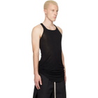 Rick Owens Black Tower Basic Rib Tank Top