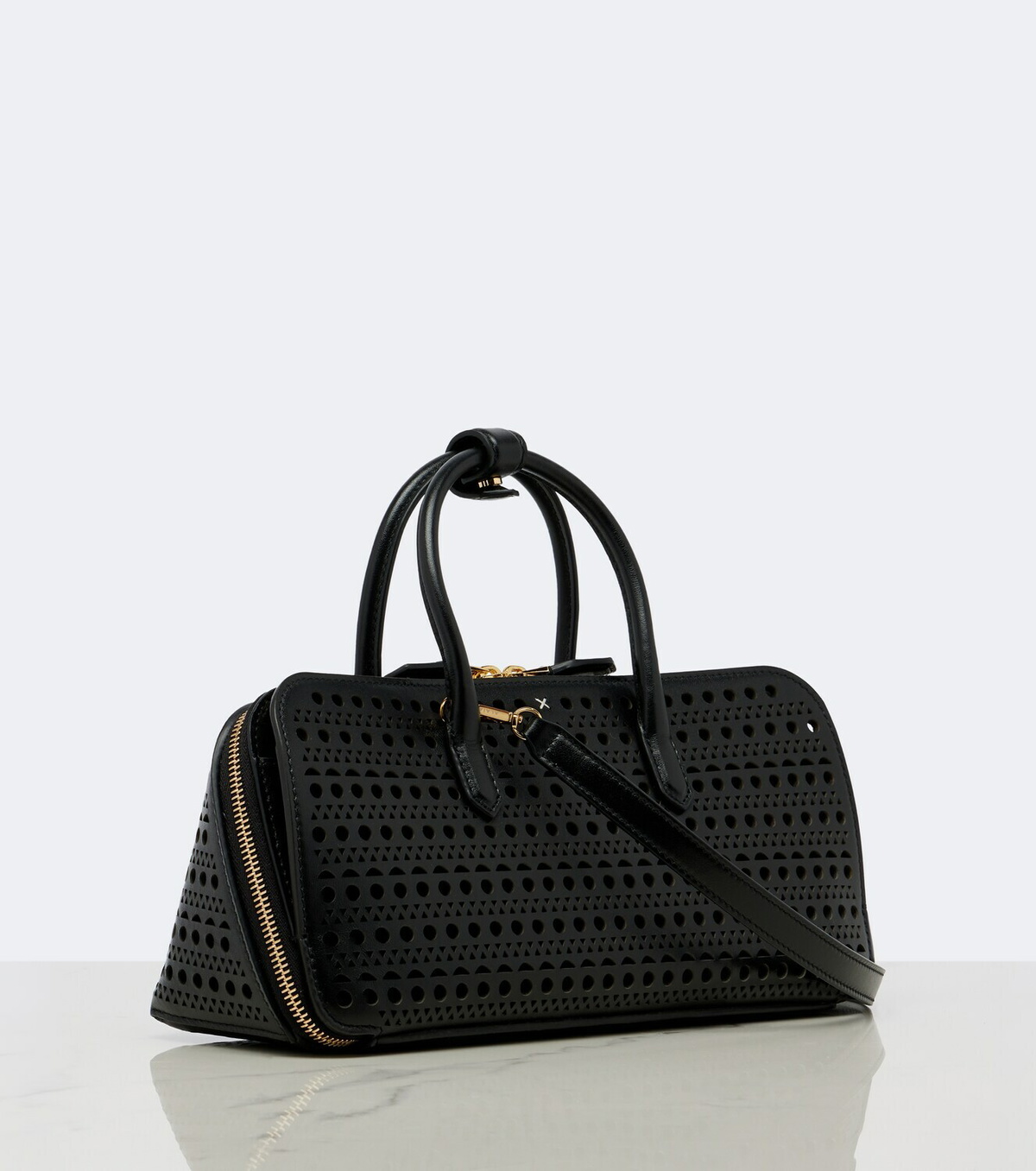 Alaïa Delta Medium Vienne leather top-handle bag