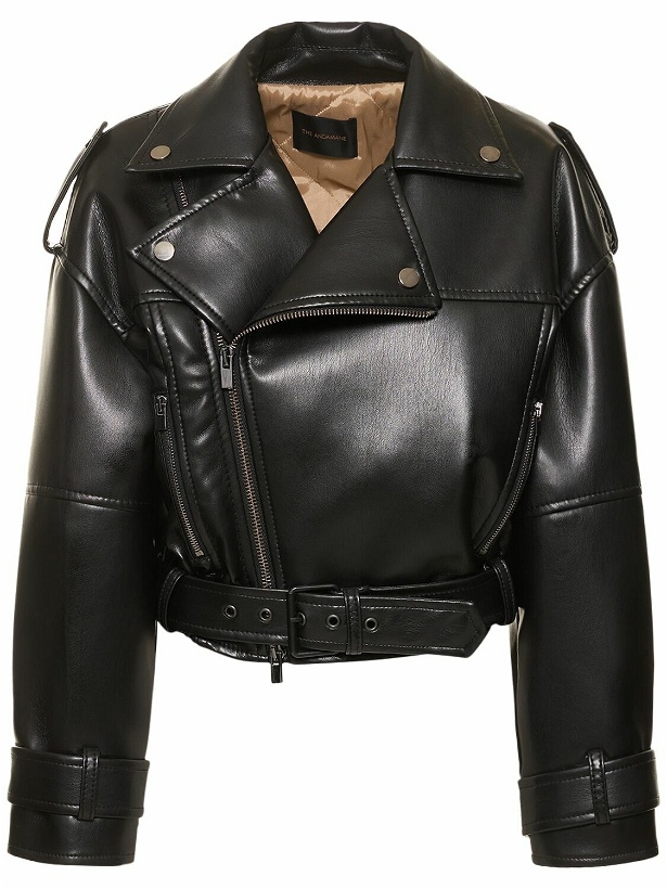 Photo: THE ANDAMANE Nova Oversize Faux Leather Jacket