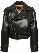 THE ANDAMANE Nova Oversize Faux Leather Jacket