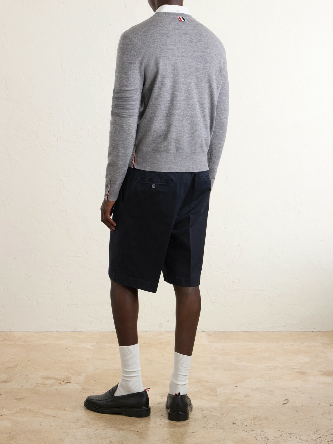 Thom Browne - Milano Stitch Wool, Linen and Cotton-Blend Sweater - Gray