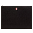 Thom Browne Men's Medium Zip Document Holder in Black