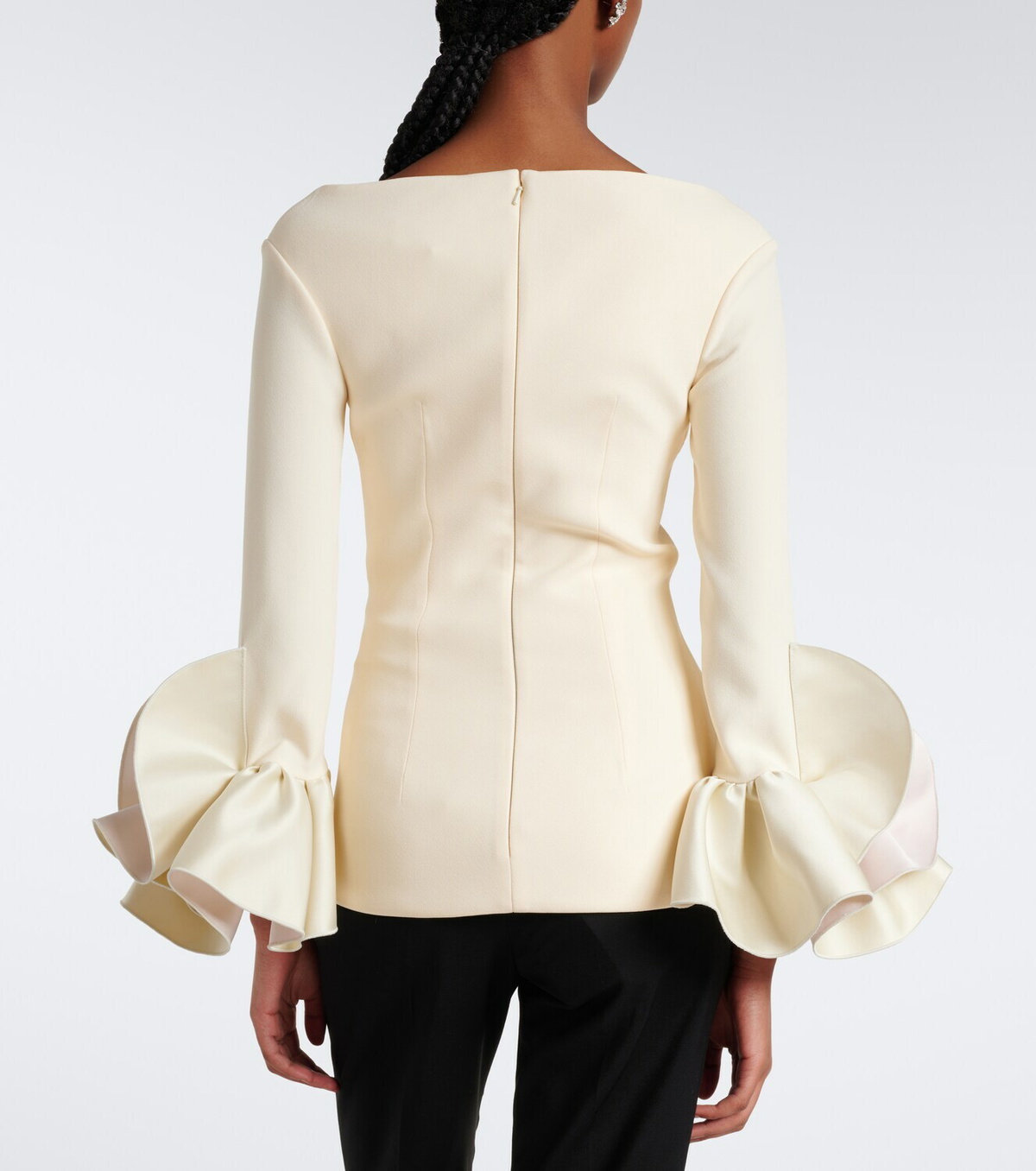 Safiyaa Sintien ruffled crêpe top