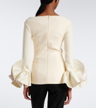 Safiyaa Sintien ruffled crêpe top