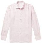 120% - Slim-Fit Garment-Dyed Linen Shirt - Pink