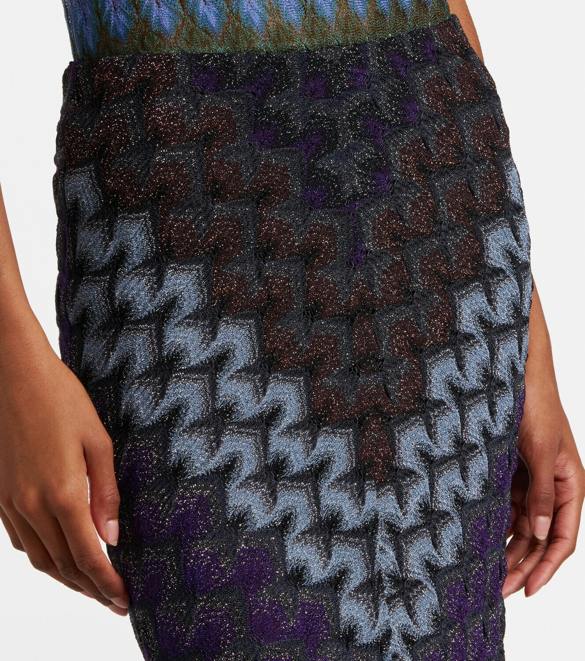 Missoni Knitted lamé maxi skirt