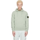 Stone Island Green 6100062 Organic Cotton Fleece Hoodie