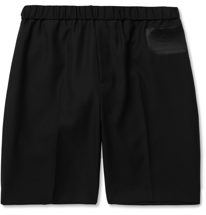 Photo: GIVENCHY - Wide-Leg Wool Shorts - Black