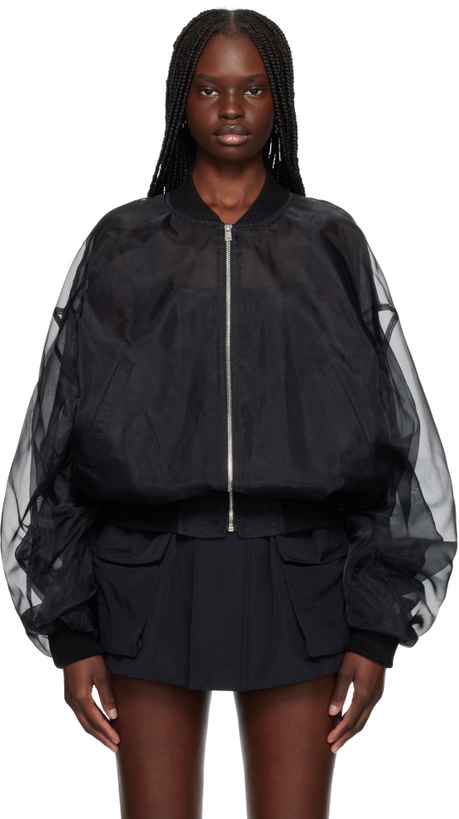 Photo: We11done Black Twisted Bomber Jacket