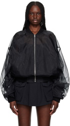 We11done Black Twisted Bomber Jacket