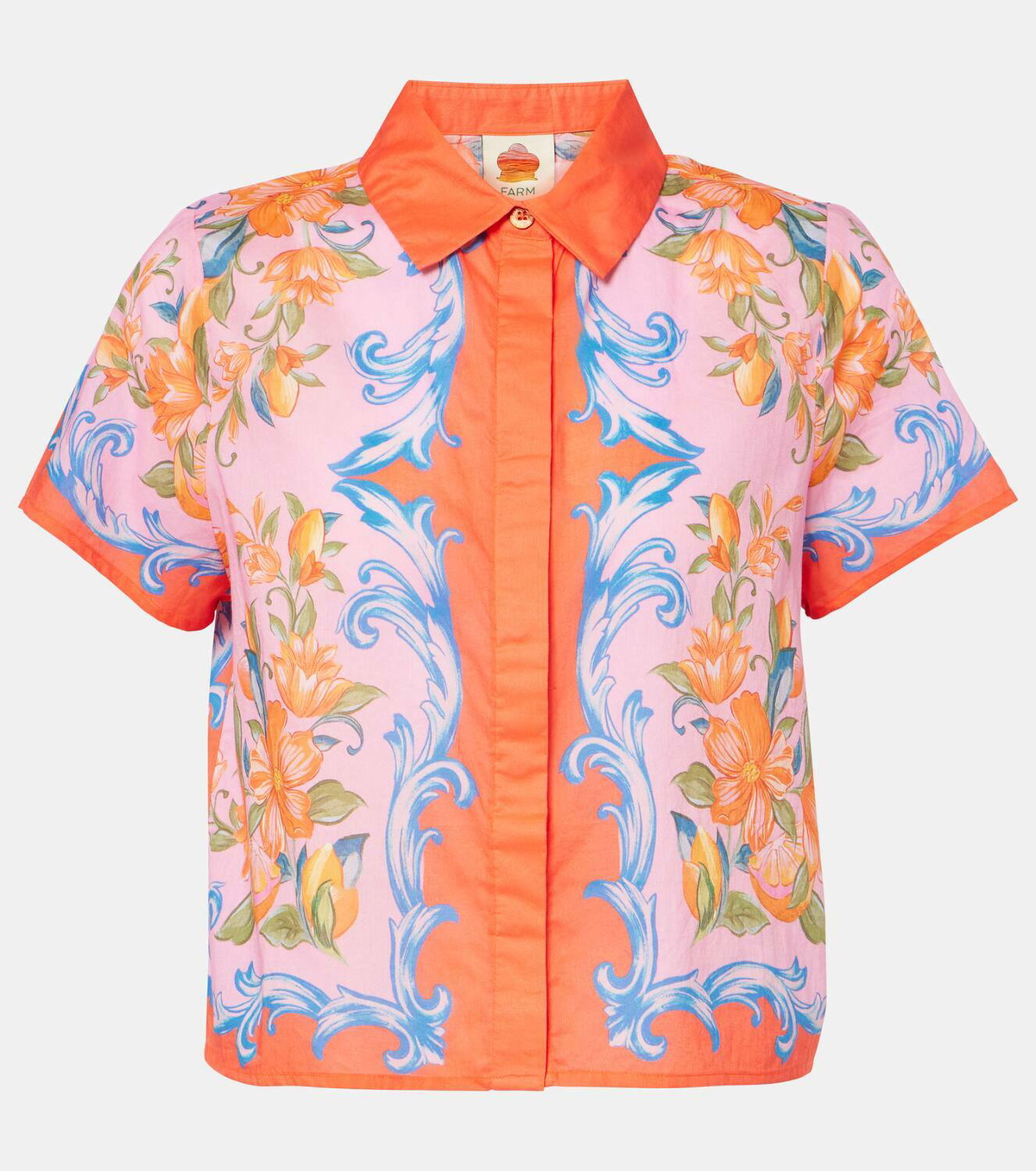 【Farm Rio】 Sicilyフローラルコットンシャツ Farm Rio Sicily floral cotton shirt Farm Rio