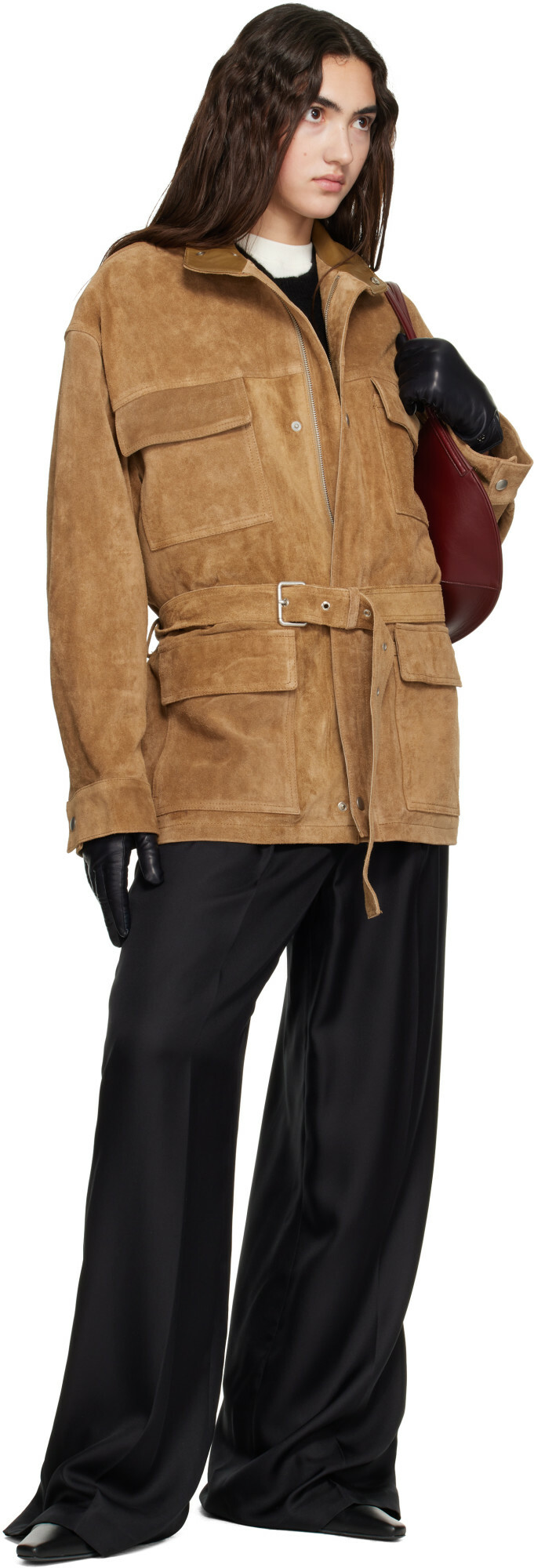 Arma Tan Doran Suede Jacket