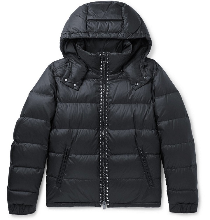 Photo: Valentino - Rockstud Quilted Shell Hooded Down Jacket - Men - Midnight blue