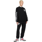 Off-White Black Motion Arrow Skate Crewneck Sweatshirt