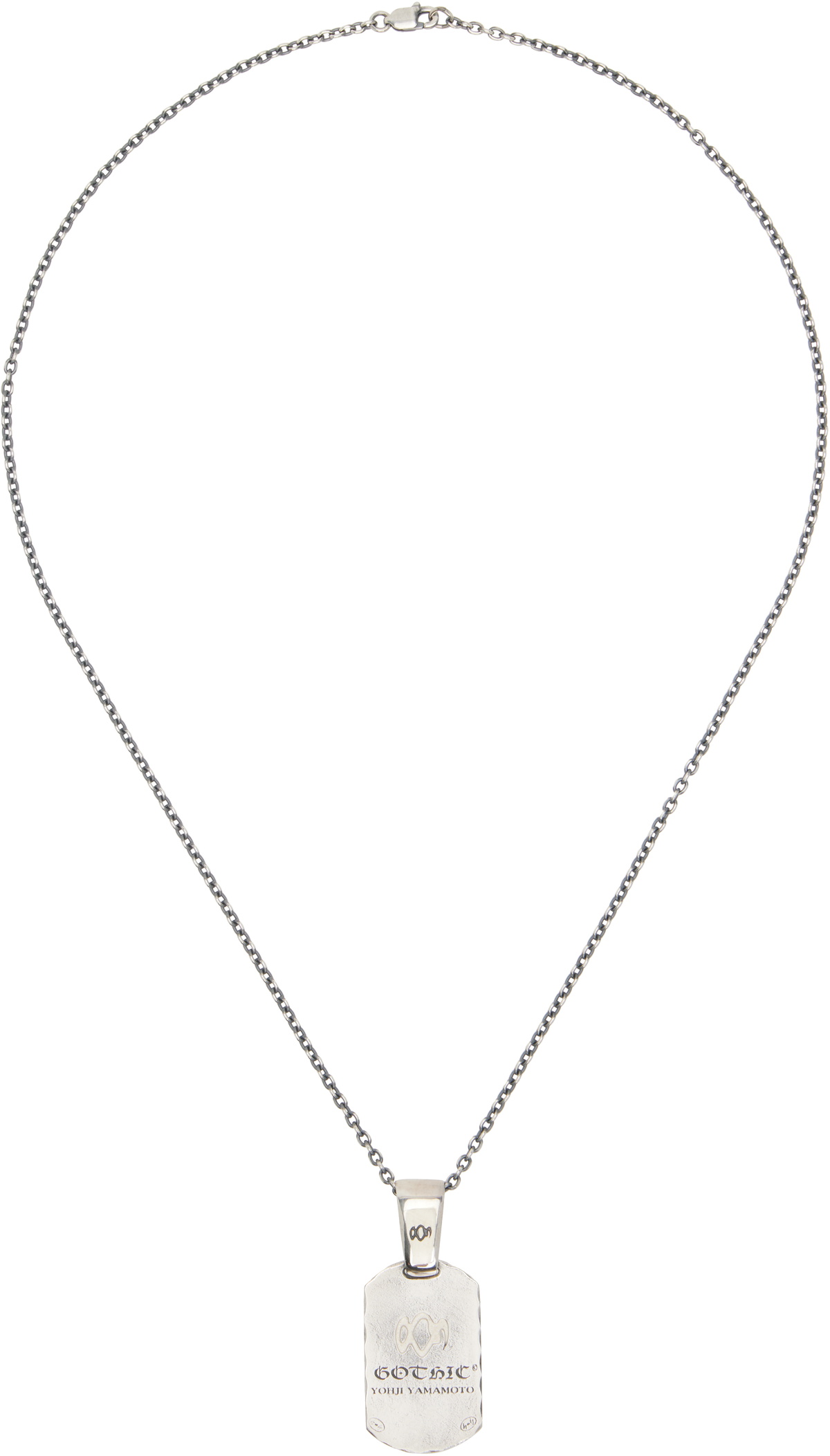 YOHJI YAMAMOTO Dock Tag Pendant Necklace