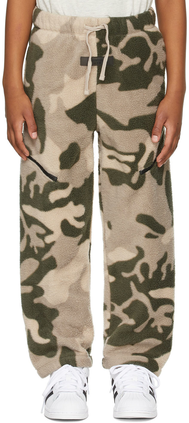 Essentials Kids Beige Camo Lounge Pants