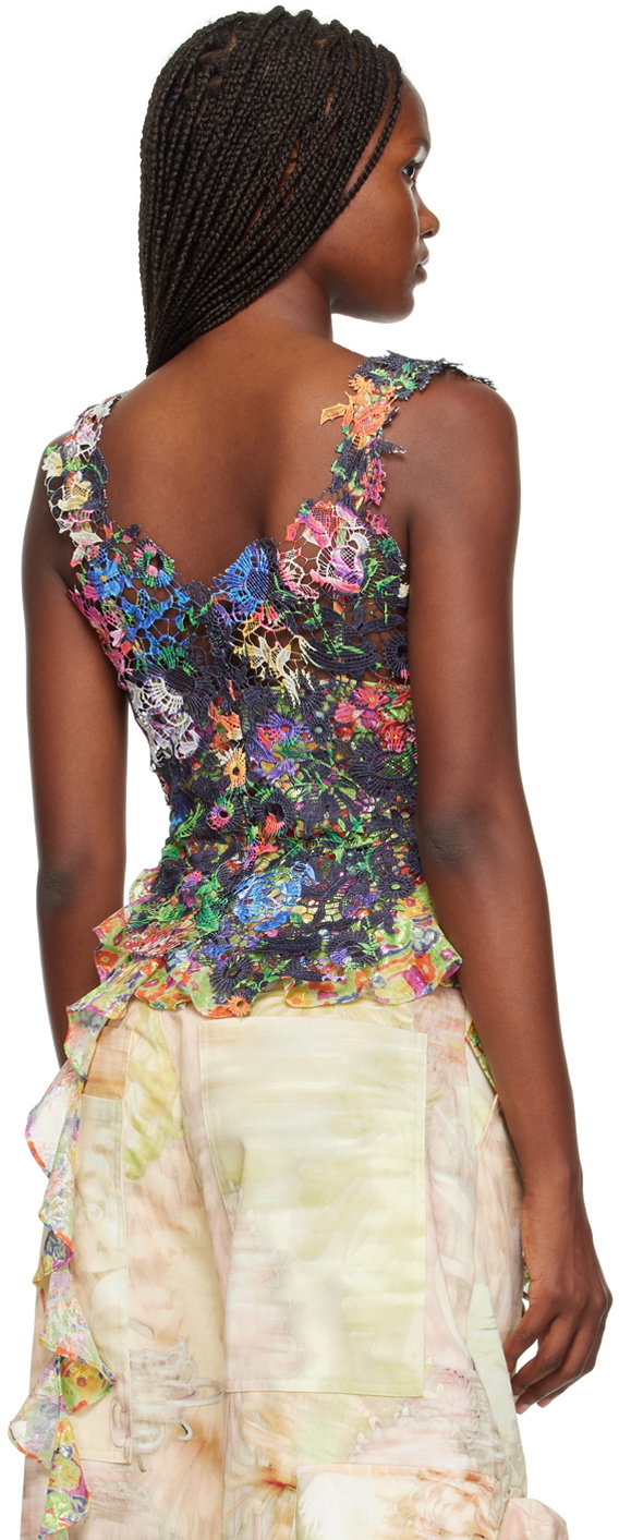 Collina Strada Black Gardenia Tank Top