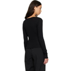 St. Agni Black Wool Long Sleeve Baby T-shirt
