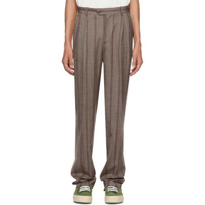 Photo: Editions M.R Brown Stripe Pant High-Waisted Trousers