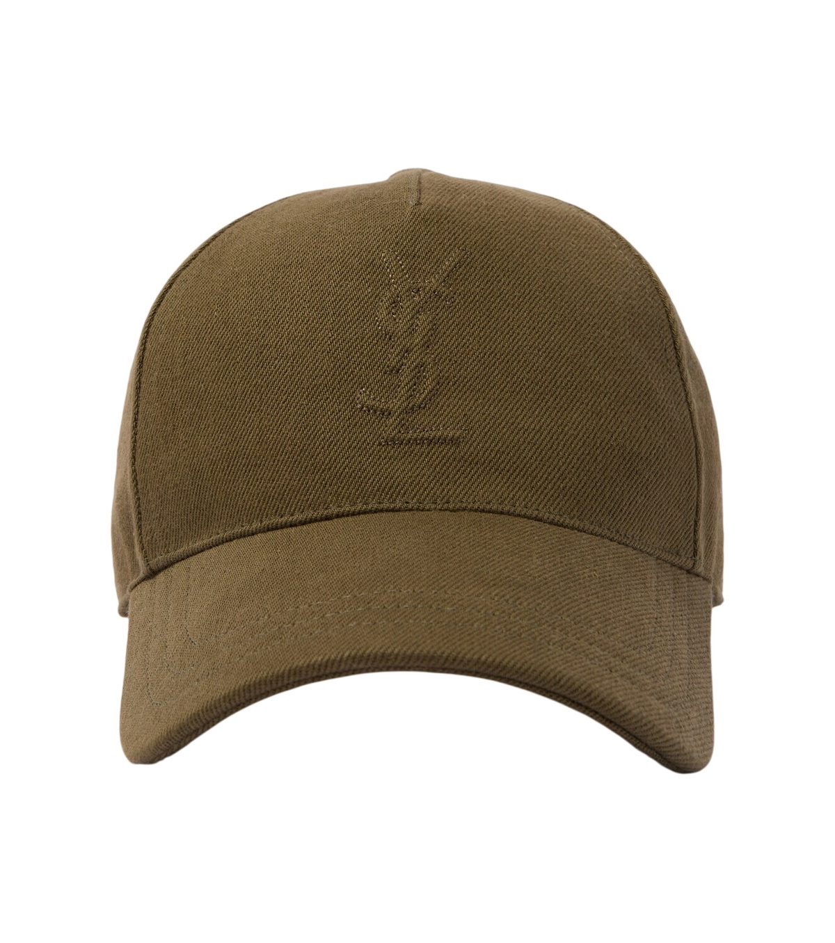 Saint Laurent Logo-embroidered Corduroy cap Khaki Saint Laurent