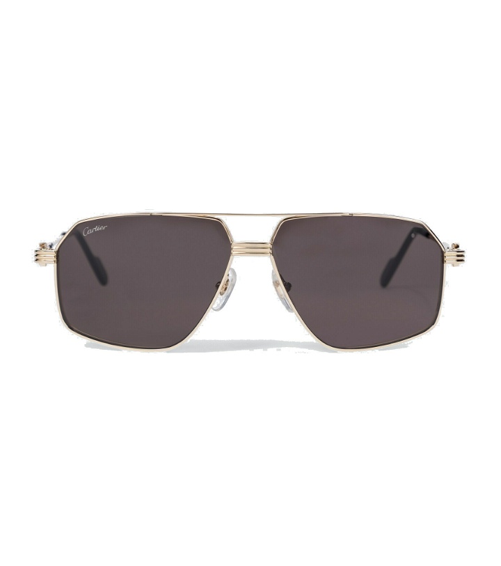 Photo: Cartier Eyewear Collection - Metal aviator sunglasses