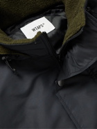 WTAPS - Eaves Logo-Embroidered Fleece and Shell Hooded Half-Zip Jacket - Unknown