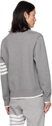 Thom Browne Gray 4-Bar Sweater