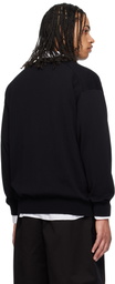 Comme des Garçons Homme Black Cotton V-Neck Cardigan