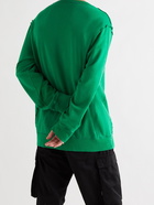 UNDERCOVER - Appliquéd Loopback Cotton-Jersey Sweatshirt - Green