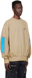 We11done Tan Cotton Sweatshirt