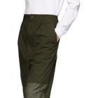 Comme des Garcons Homme Khaki Multi-Fabric Garment-Dyed Trousers