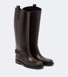 Burberry Cavalier leather knee-high boots