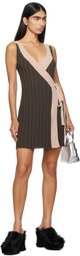 Eckhaus Latta Pink & Brown Twyla Minidress