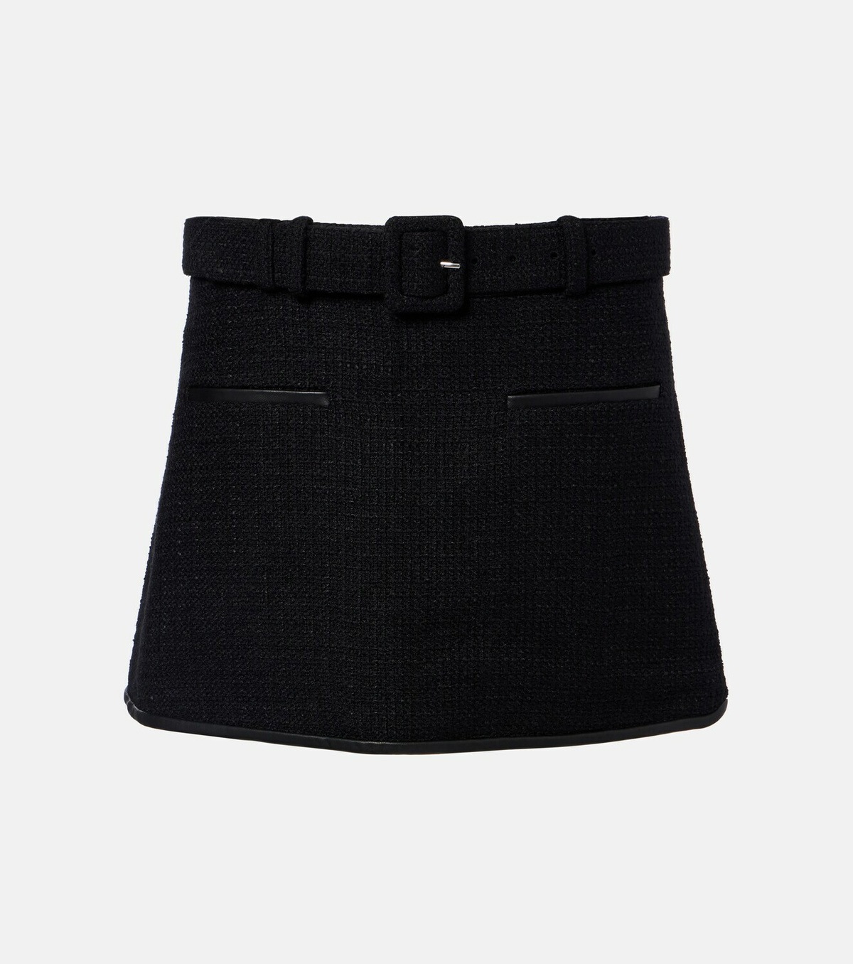 Self-Portrait Belted tweed miniskirt
