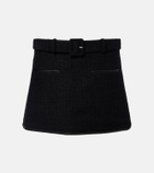Self-Portrait Belted tweed miniskirt