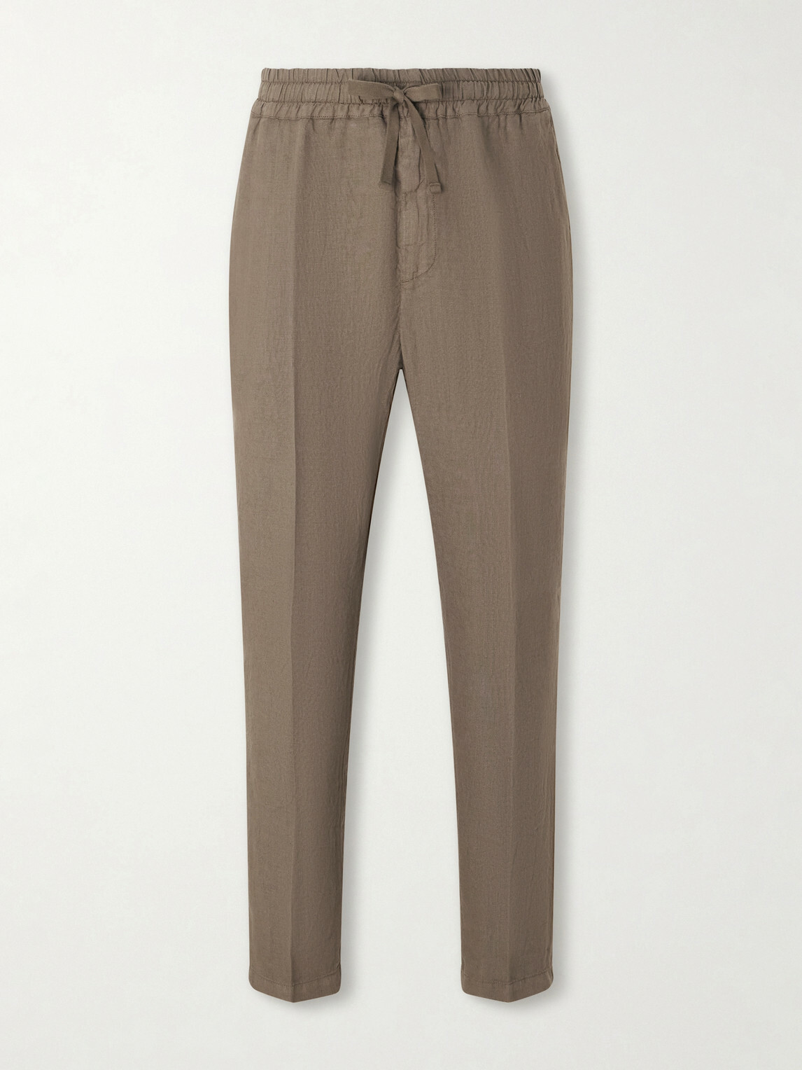 Altea - Mattia Straight-Leg Linen Drawstring Trousers - Green