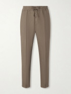 Altea - Mattia Straight-Leg Linen Drawstring Trousers - Green