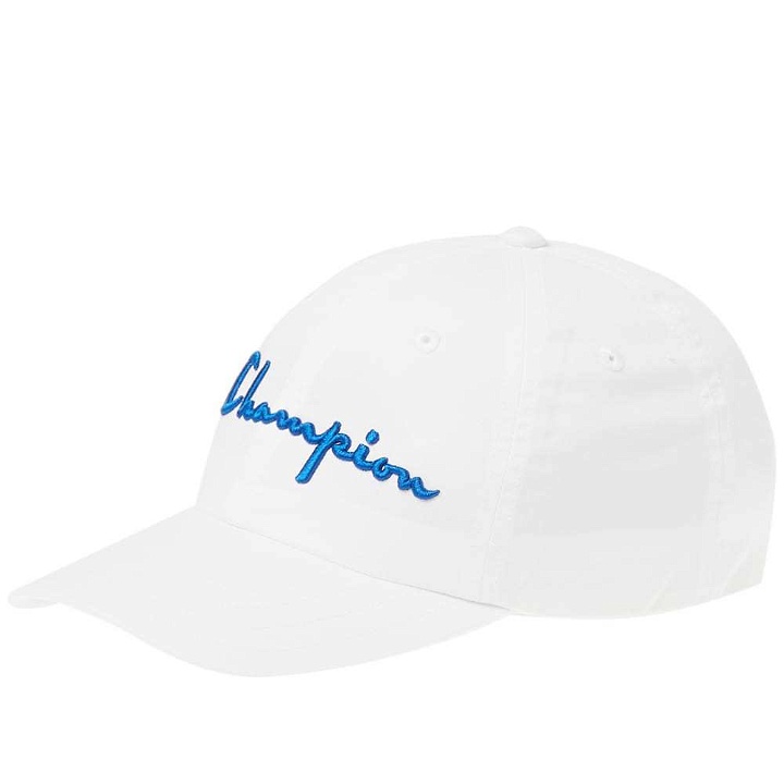 Photo: Champion Reverse Weave Logo Baseball Cap White
