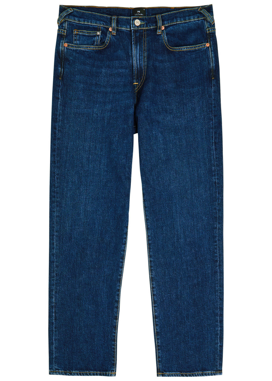 PS Paul Smith Relaxed Tapered-leg Denim Jeans Mid Blu