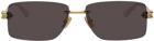 Bottega Veneta Gold Rimless Sunglasses
