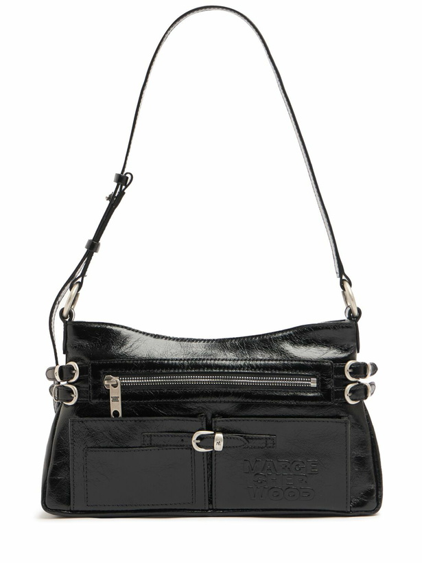 Photo: MARGESHERWOOD Flat Pocket Crinkle Leather Shoulder Bag