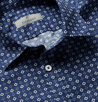 Canali - Slim-Fit Linen and Cotton-Blend Shirt - Blue