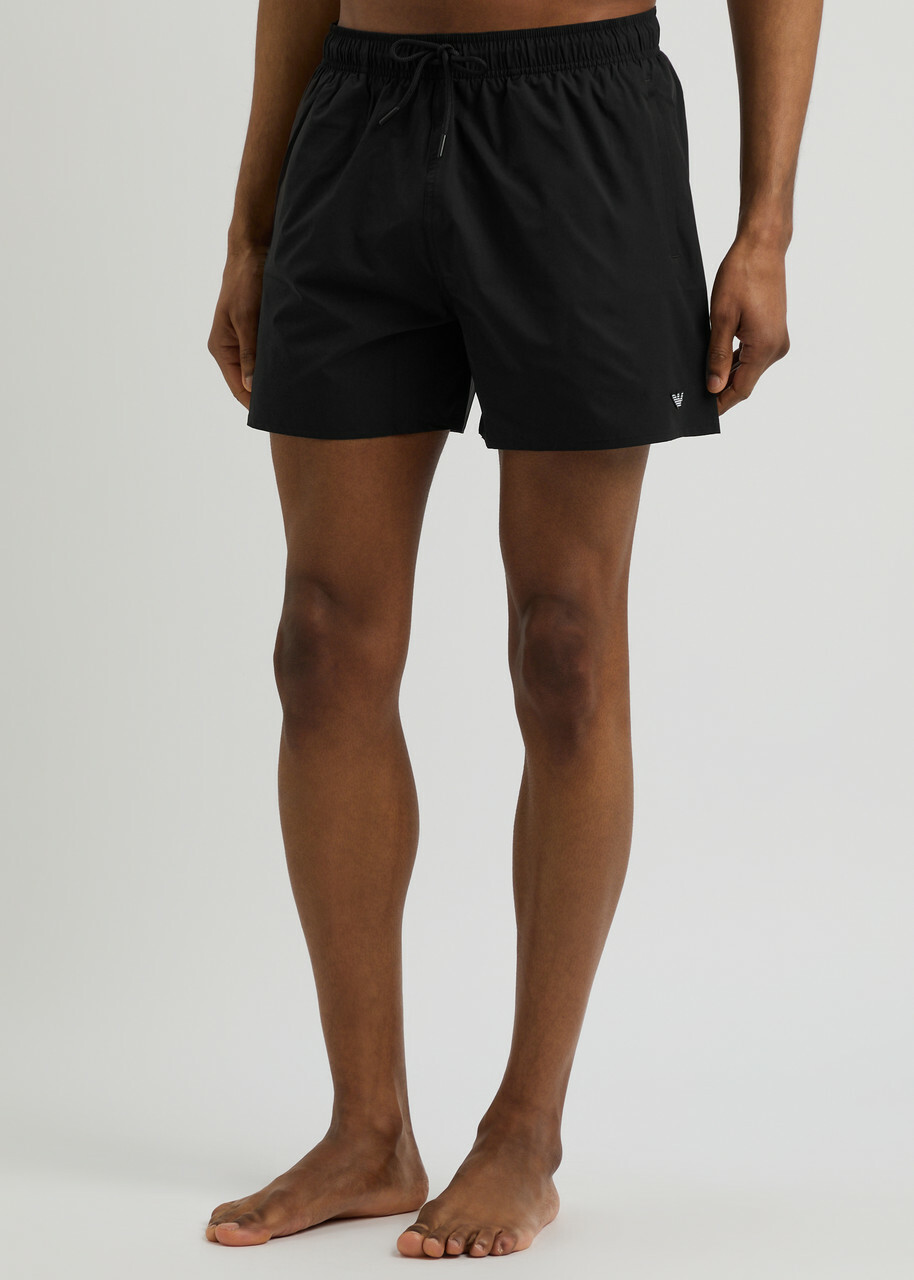 Emporio Armani Logo Shell Swim Shorts Black
