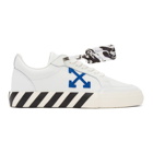 Off-White White and Blue Calfskin Vulcanized Low Sneakers