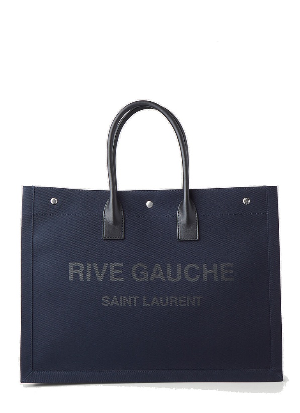 Photo: Rive Gauche Logo Tote Bag in Navy