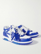 Off-White - Out of Office Topstitched Leather Sneakers - Blue